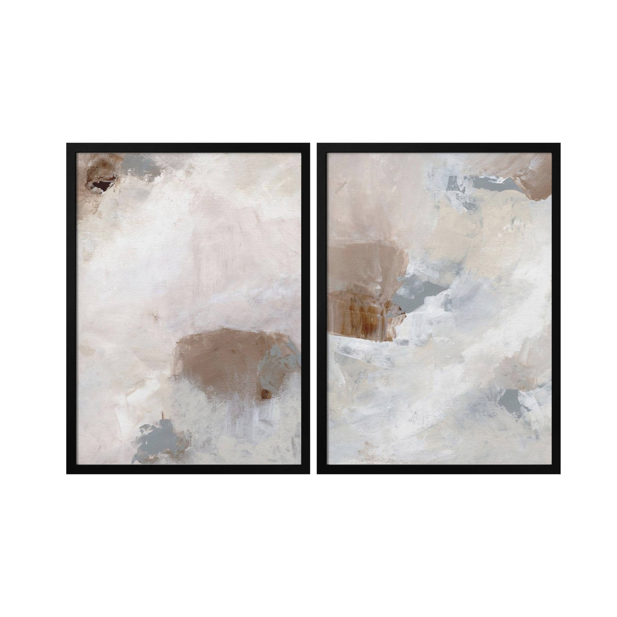 "Years Gone By" Set of Two Framed Textured Wall Art - HER Home Design Boutique